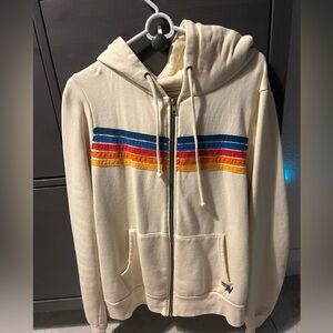 Vintage white zip Aviator Nation hoodie